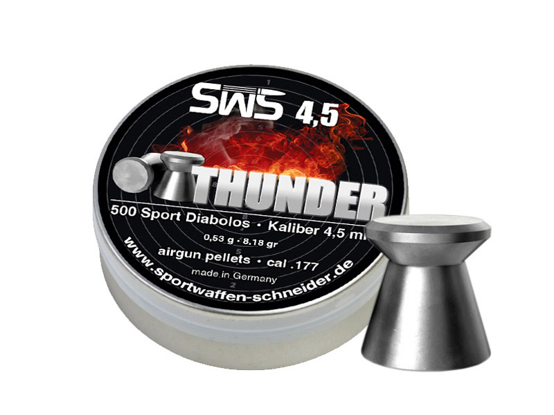 Flachkopf Diabolos SWS Thunder Kaliber 4,5 mm 0,53 g glatt 500 Stück